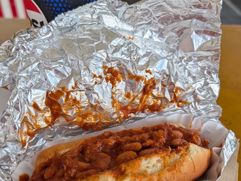 Pat's Chili Dogs food